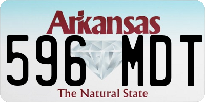 AR license plate 596MDT