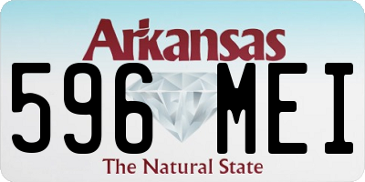 AR license plate 596MEI