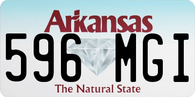 AR license plate 596MGI