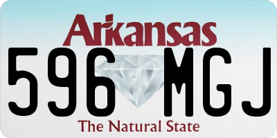 AR license plate 596MGJ