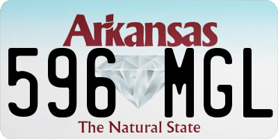 AR license plate 596MGL