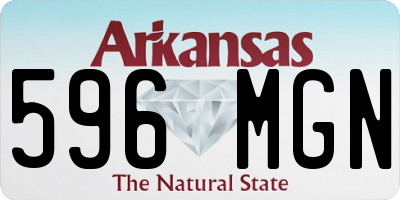 AR license plate 596MGN