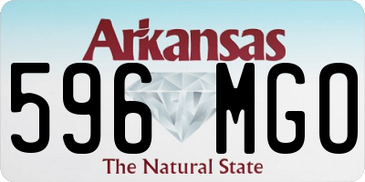 AR license plate 596MGO