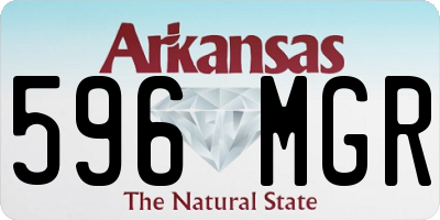 AR license plate 596MGR