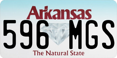 AR license plate 596MGS