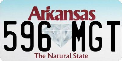 AR license plate 596MGT