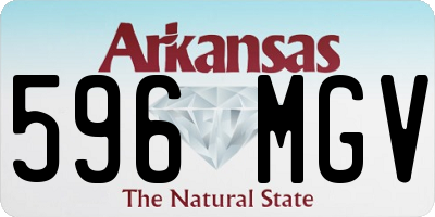 AR license plate 596MGV