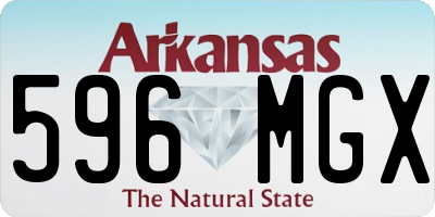 AR license plate 596MGX