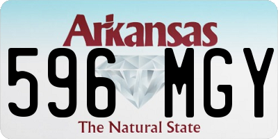 AR license plate 596MGY