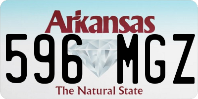 AR license plate 596MGZ