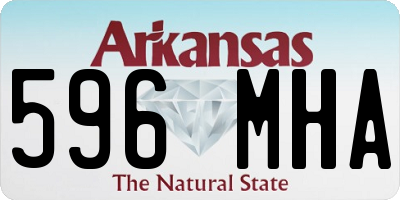 AR license plate 596MHA