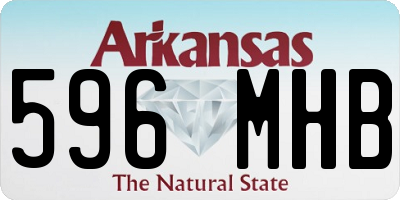AR license plate 596MHB