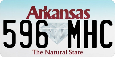 AR license plate 596MHC