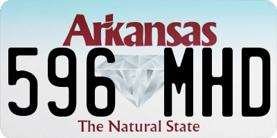 AR license plate 596MHD