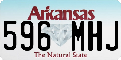 AR license plate 596MHJ