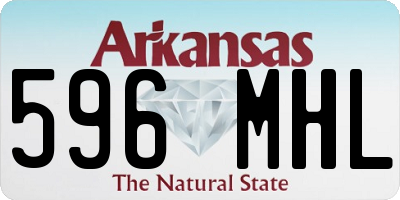 AR license plate 596MHL
