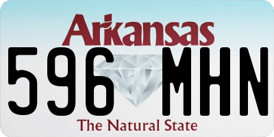 AR license plate 596MHN