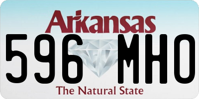 AR license plate 596MHO