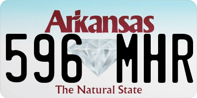 AR license plate 596MHR