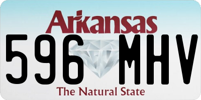 AR license plate 596MHV
