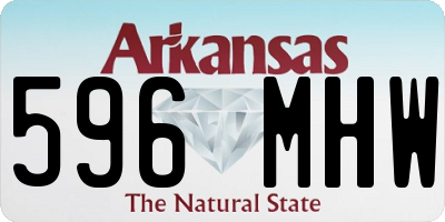 AR license plate 596MHW
