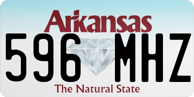 AR license plate 596MHZ