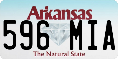 AR license plate 596MIA