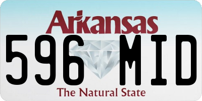 AR license plate 596MID