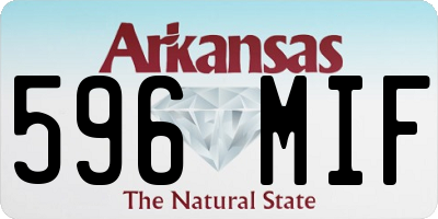 AR license plate 596MIF