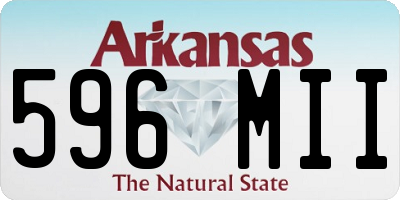 AR license plate 596MII