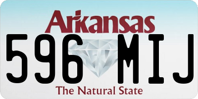 AR license plate 596MIJ