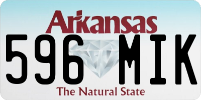 AR license plate 596MIK