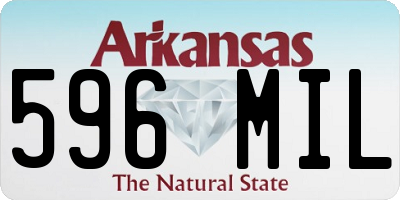 AR license plate 596MIL
