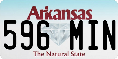 AR license plate 596MIN