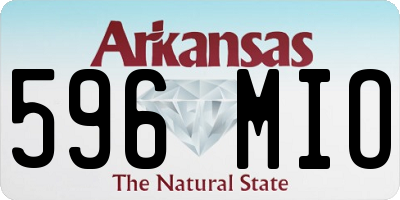 AR license plate 596MIO