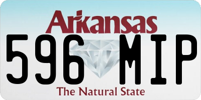 AR license plate 596MIP