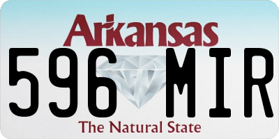 AR license plate 596MIR
