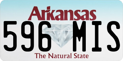 AR license plate 596MIS