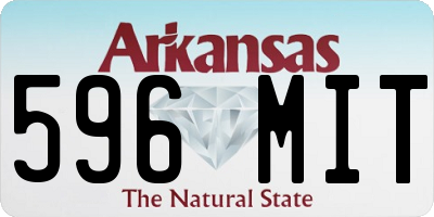 AR license plate 596MIT