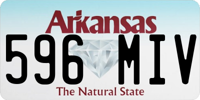 AR license plate 596MIV