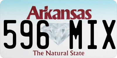 AR license plate 596MIX