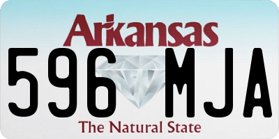 AR license plate 596MJA