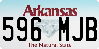 AR license plate 596MJB