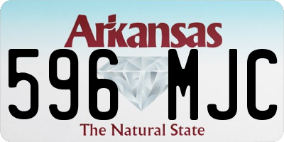 AR license plate 596MJC