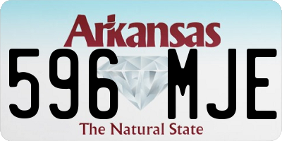 AR license plate 596MJE