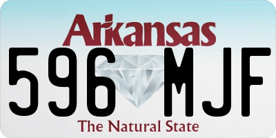 AR license plate 596MJF