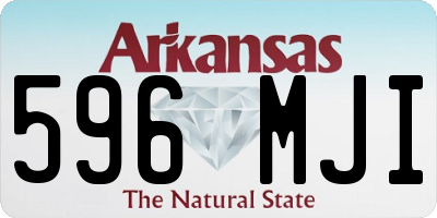AR license plate 596MJI