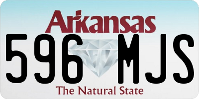 AR license plate 596MJS