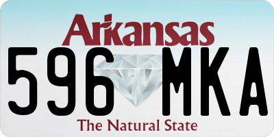 AR license plate 596MKA
