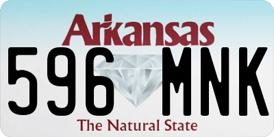 AR license plate 596MNK